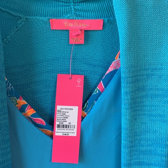 Lilly Pulitzer Tatum Ombré Fringe Cardigan Sweater XS NWT - Picture 2 of 10